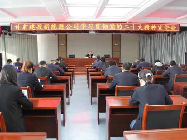 新能源公司開(kāi)展黨的二十大精神宣講會(huì)
